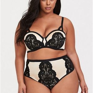 Microfiber & Lace Bra and Panty Set